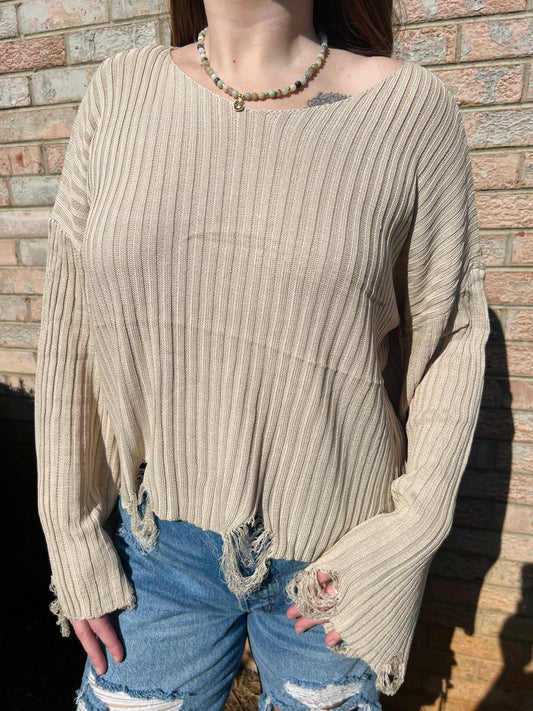 Distressed Fall Top
