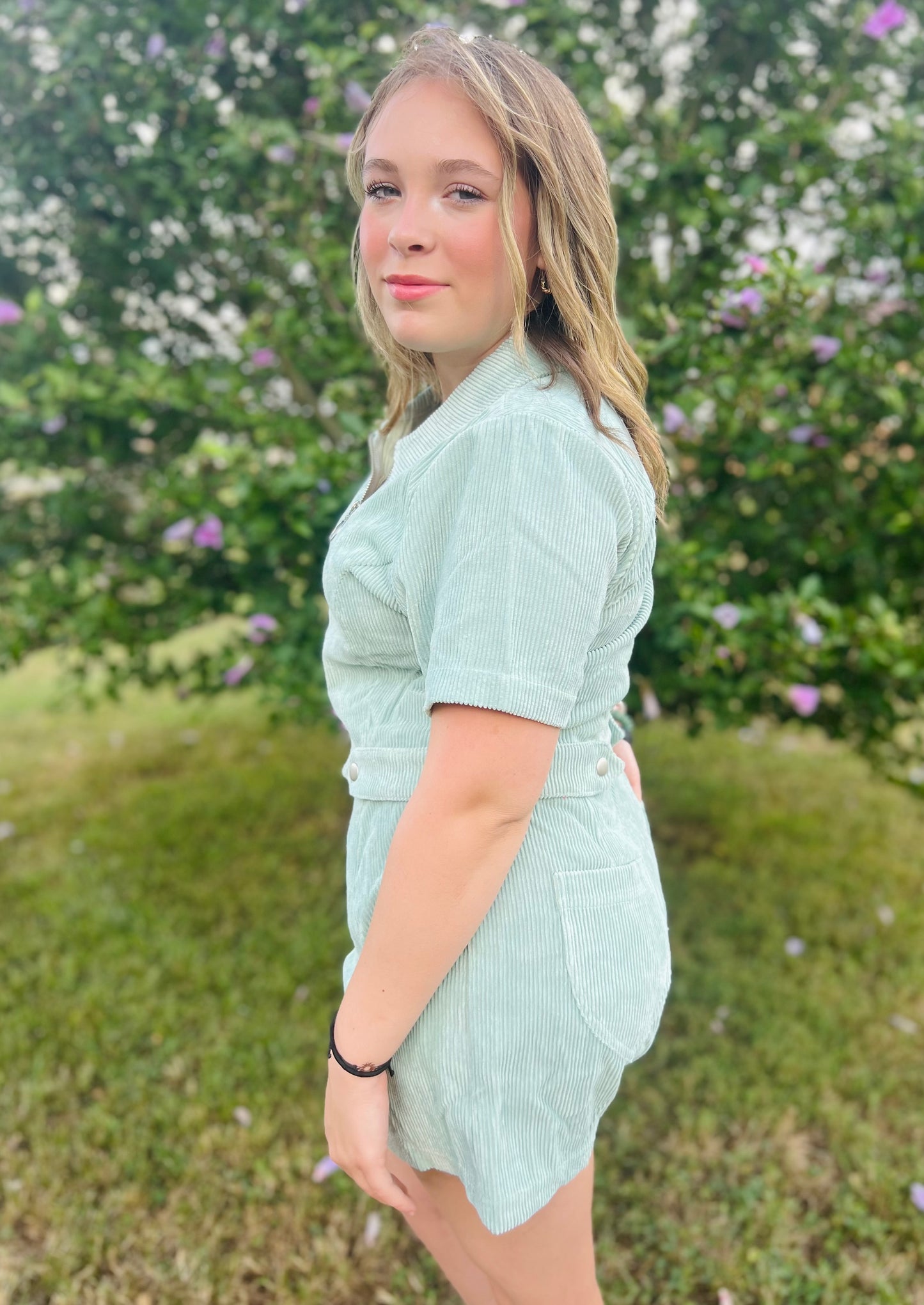 Pretty Green 👀 Corduroy Romper