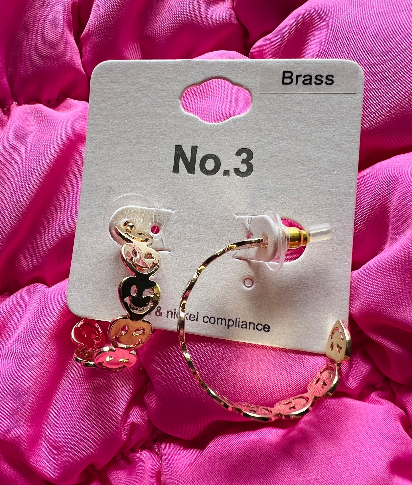 Smiley Hoop Earrings