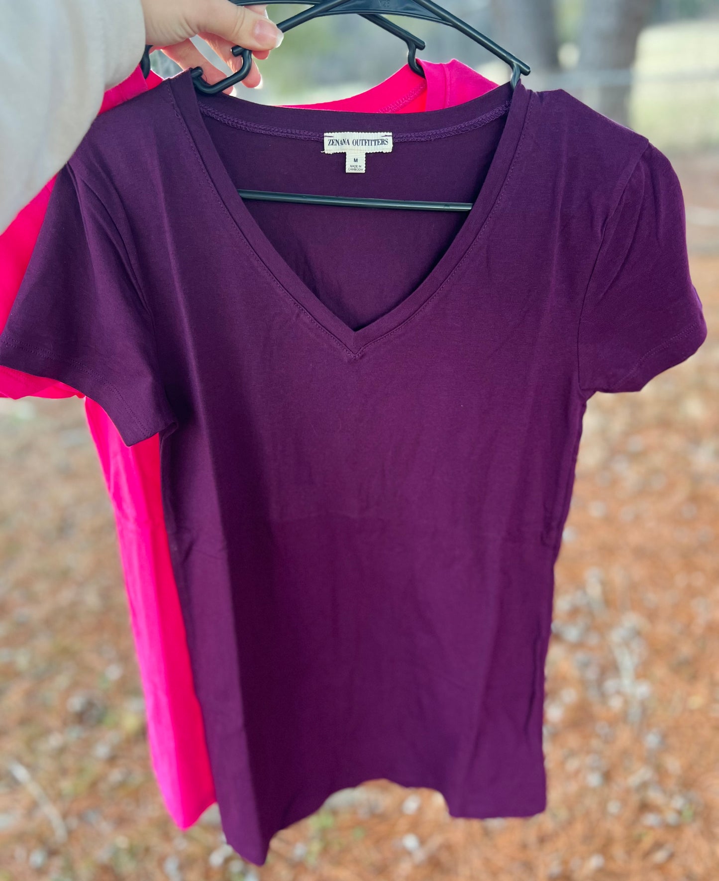 Simple Purple V-neck