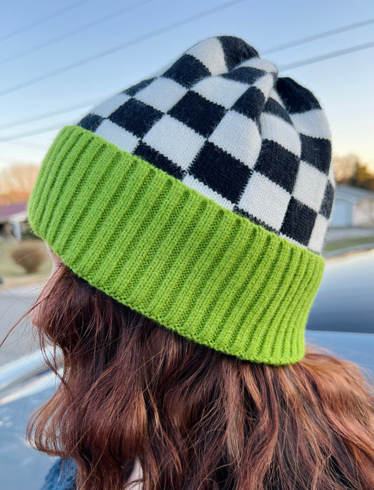 Checkered Beanie