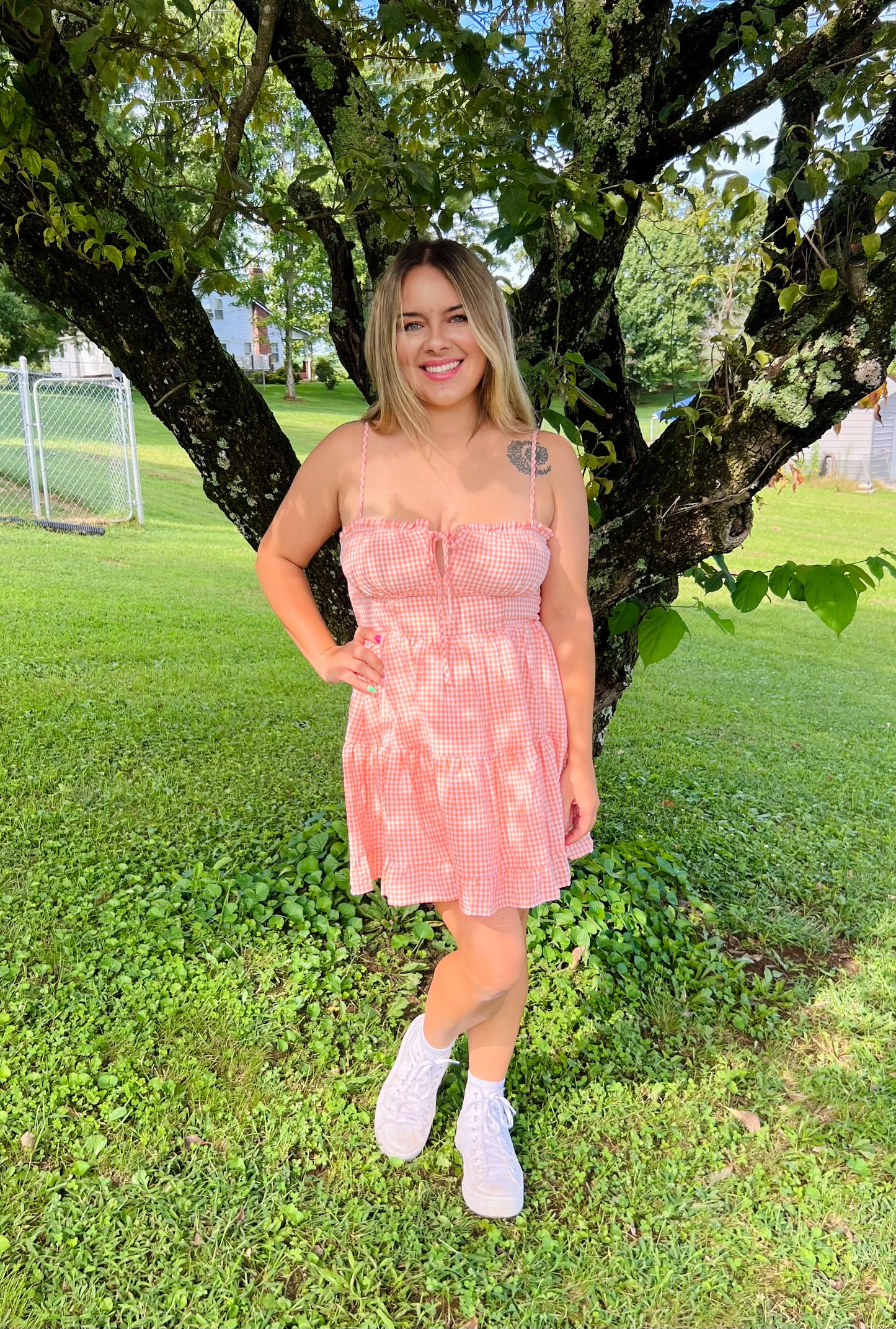 Gingham Tiered Dress