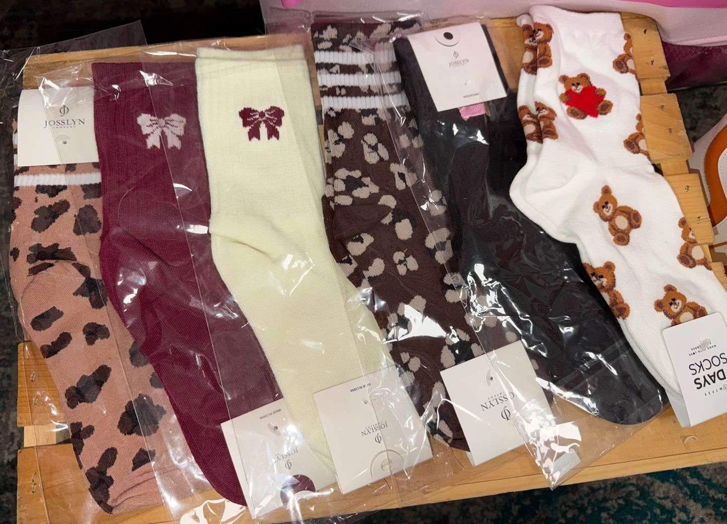 Animal Print Crew Socks