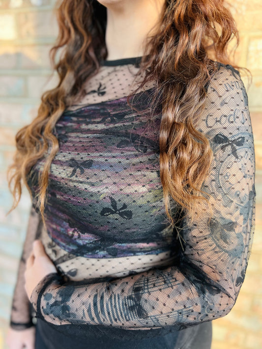 Bow Mesh Top