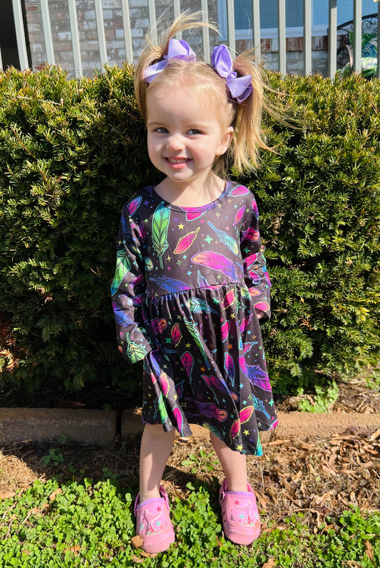 Psychedelic Feathers Dress