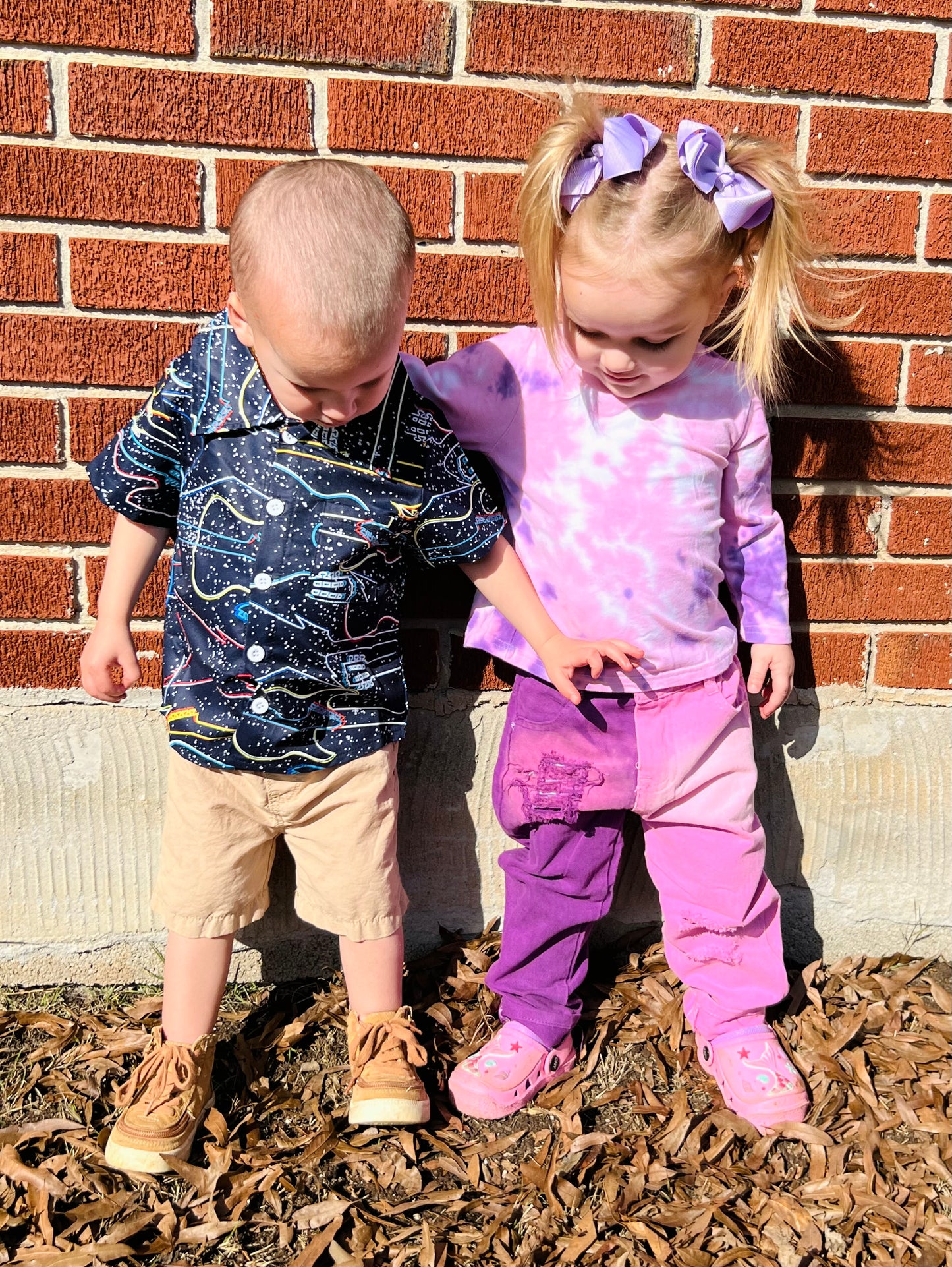 Boys Nashville Guitar Button Down