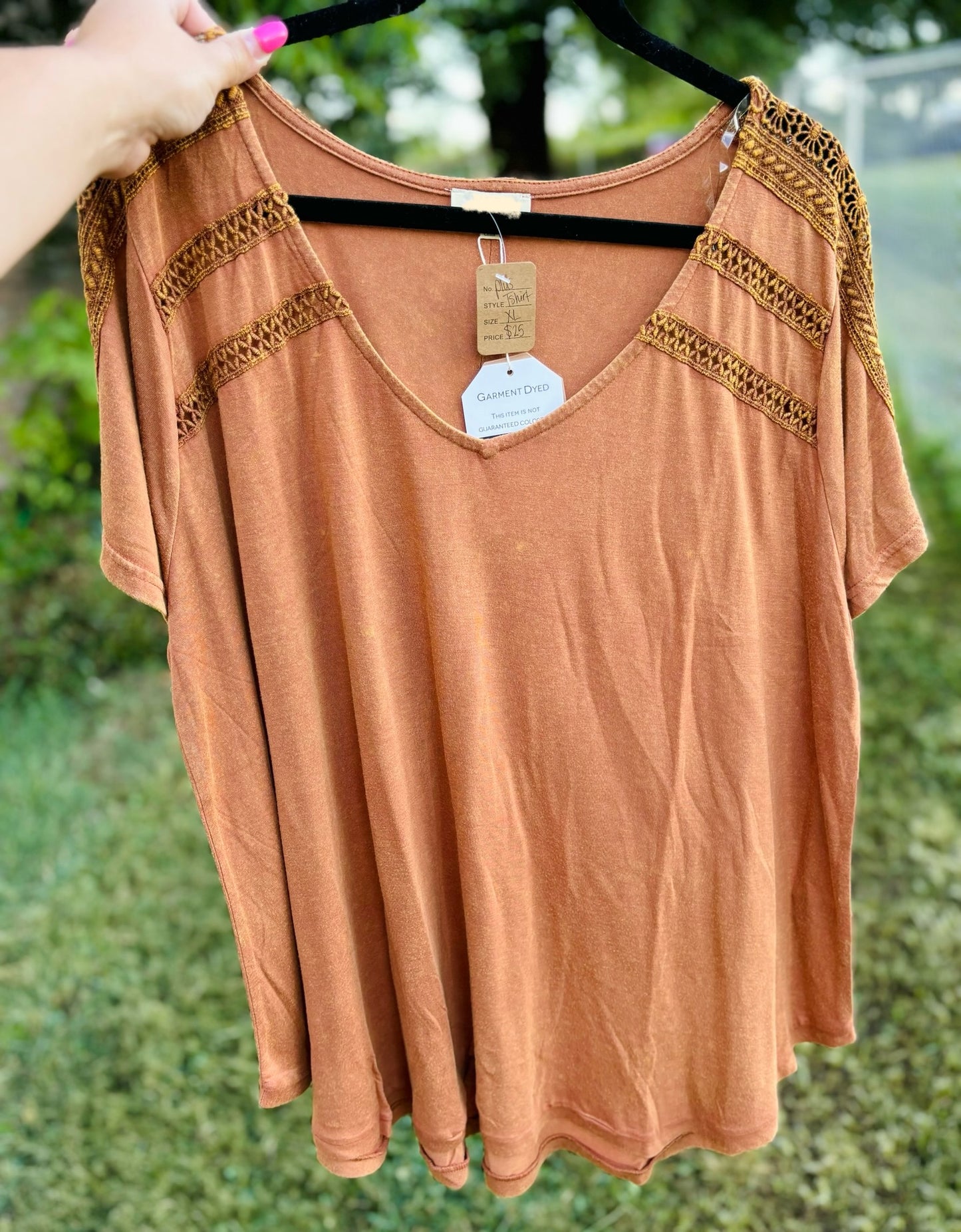 Flowers Terracotta Top