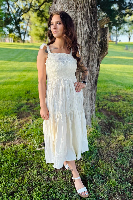 Perfect in Cream Maxi Dress