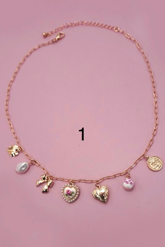 All Pink Necklaces