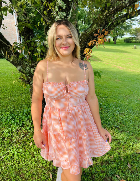 Gingham Tiered Dress