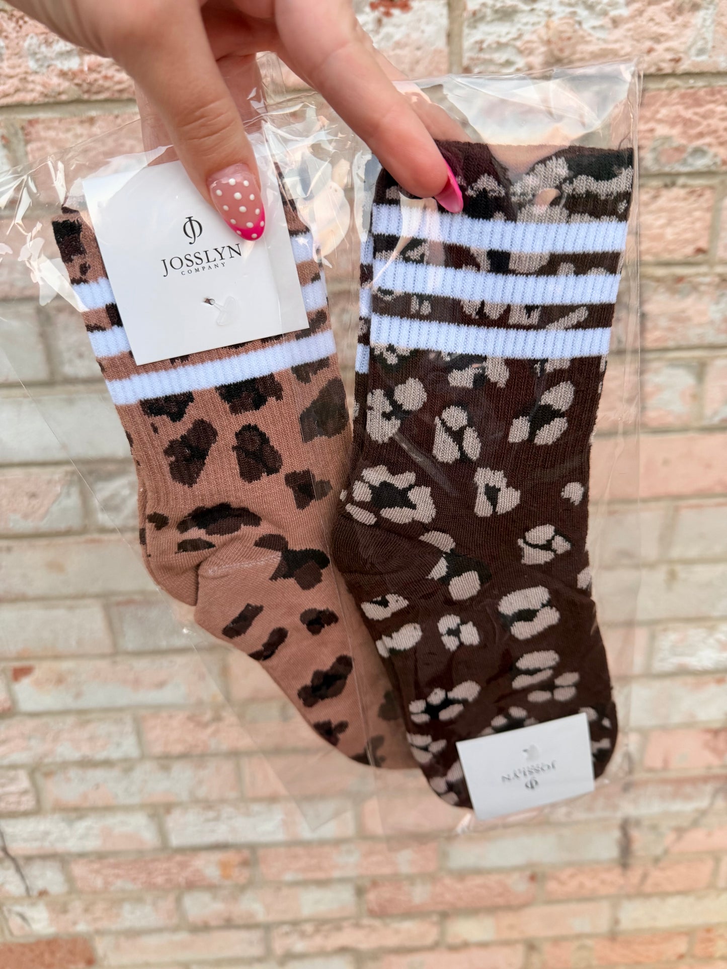 Animal Print Crew Socks