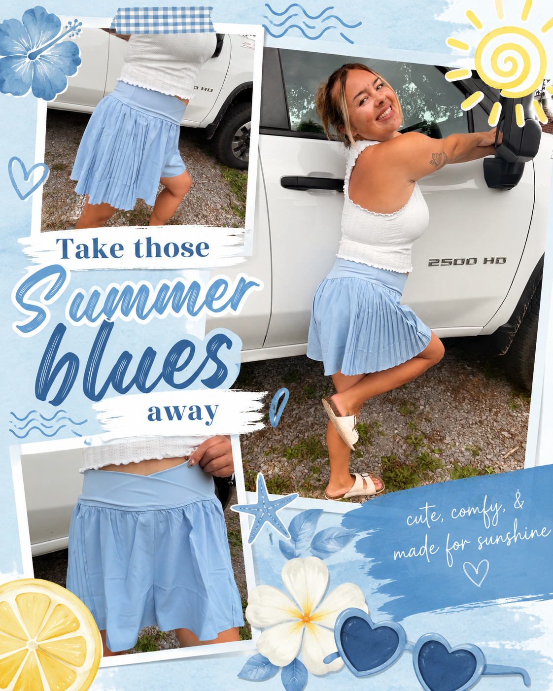 Take my Blues Away Skort