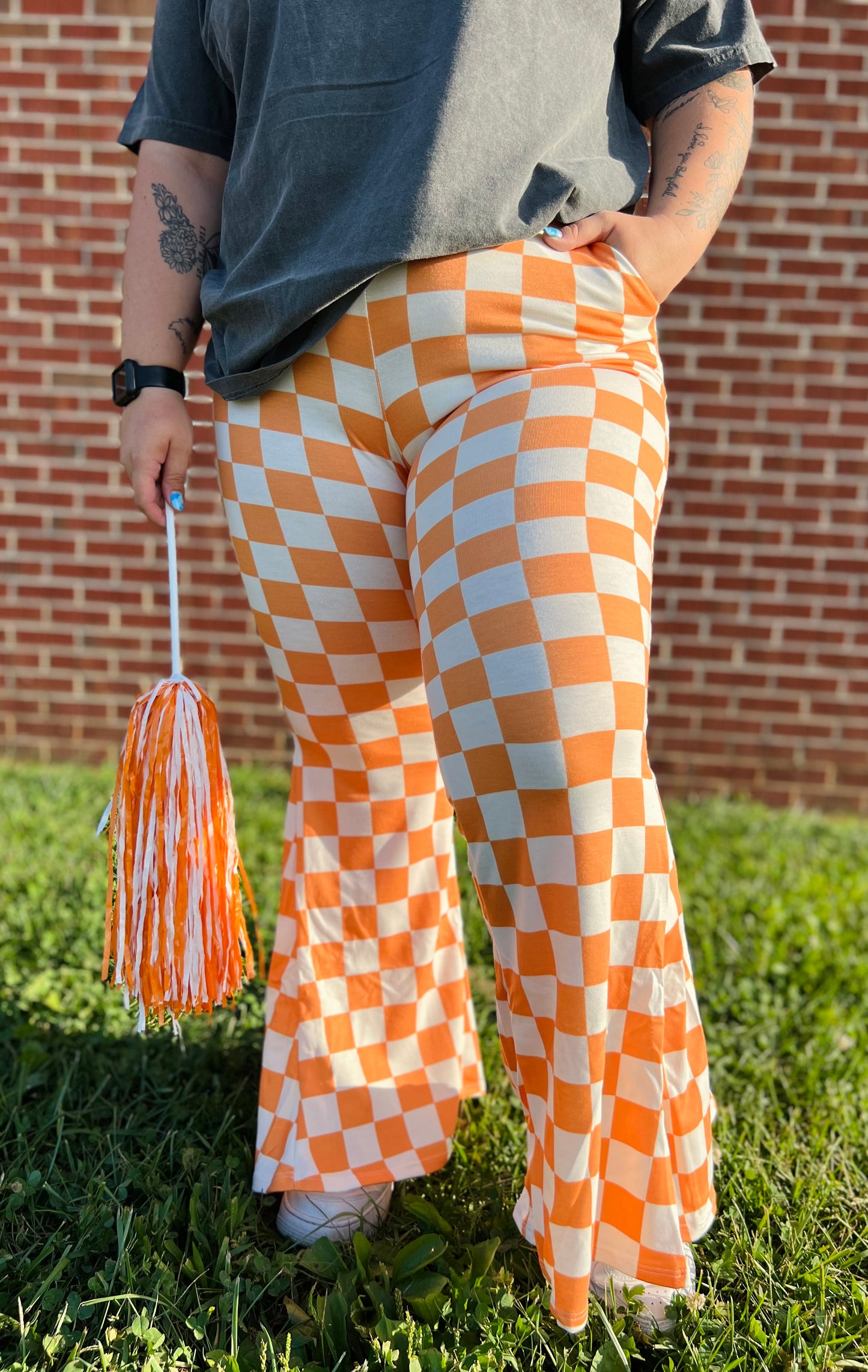 Orange & White Checkered Flares