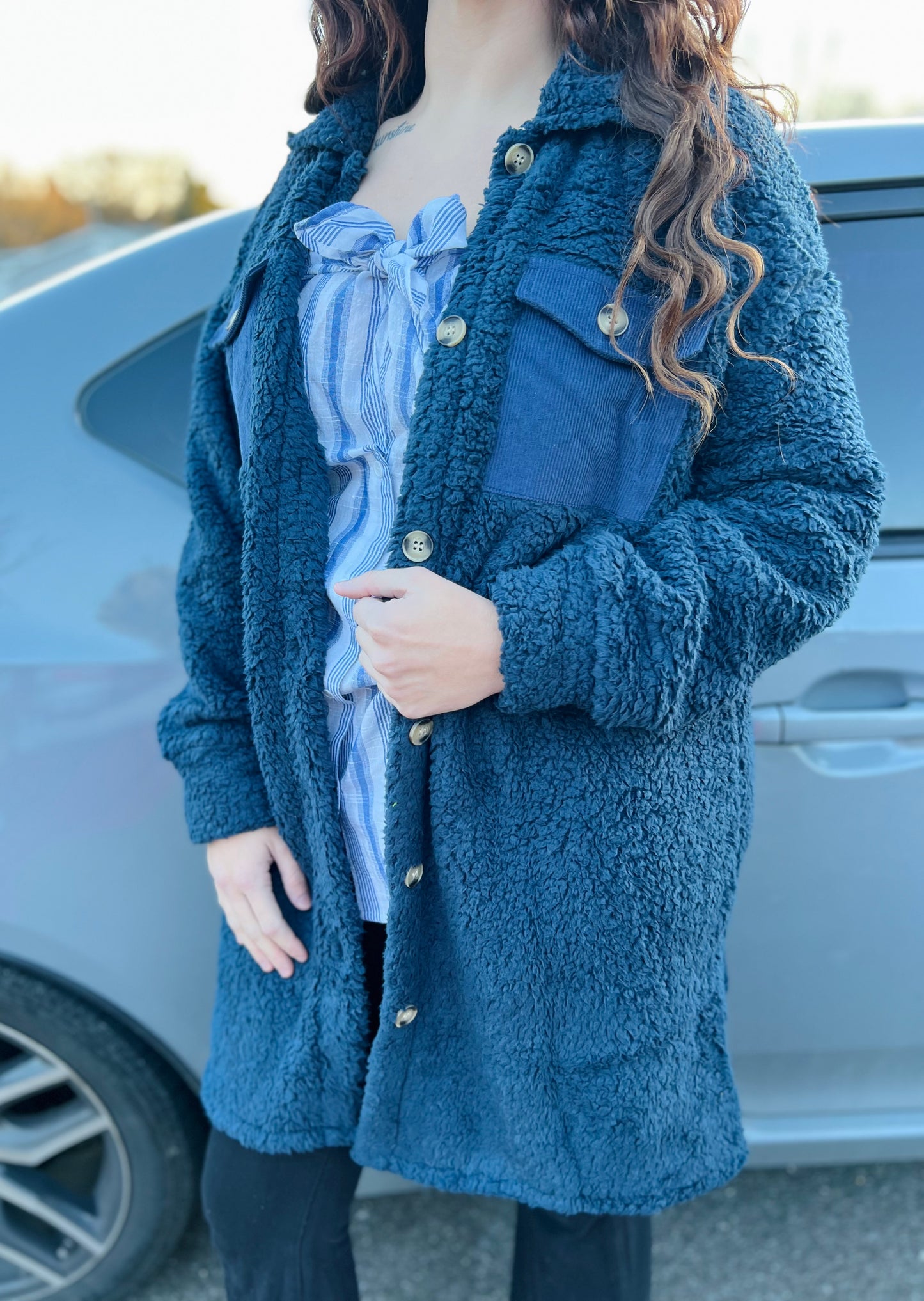 Blue Teddy Jacket