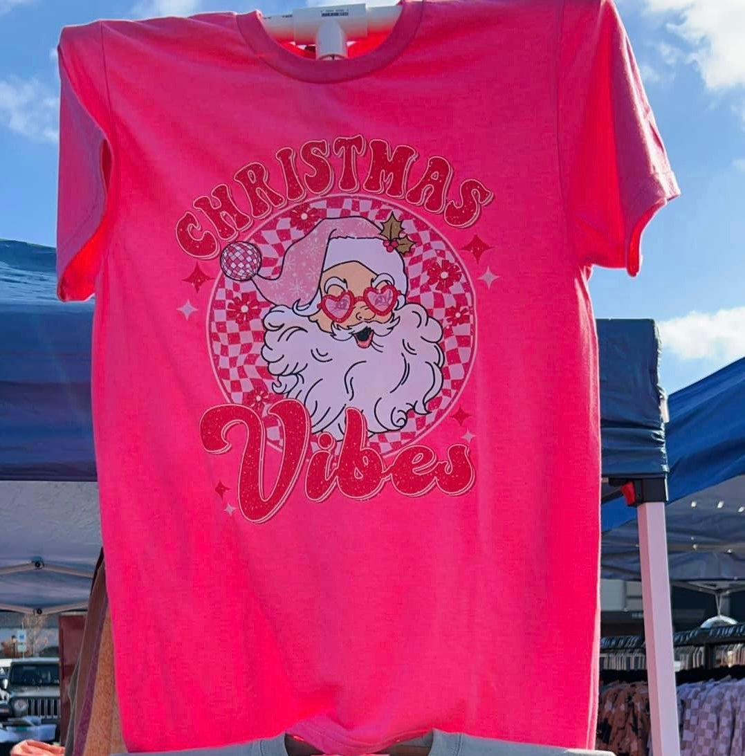 Pink Christmas Vibes T-shirt