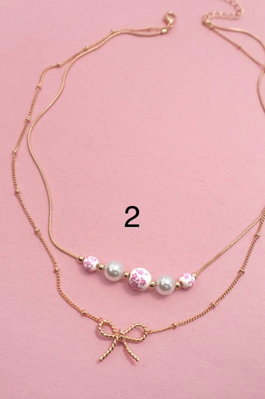 All Pink Necklaces