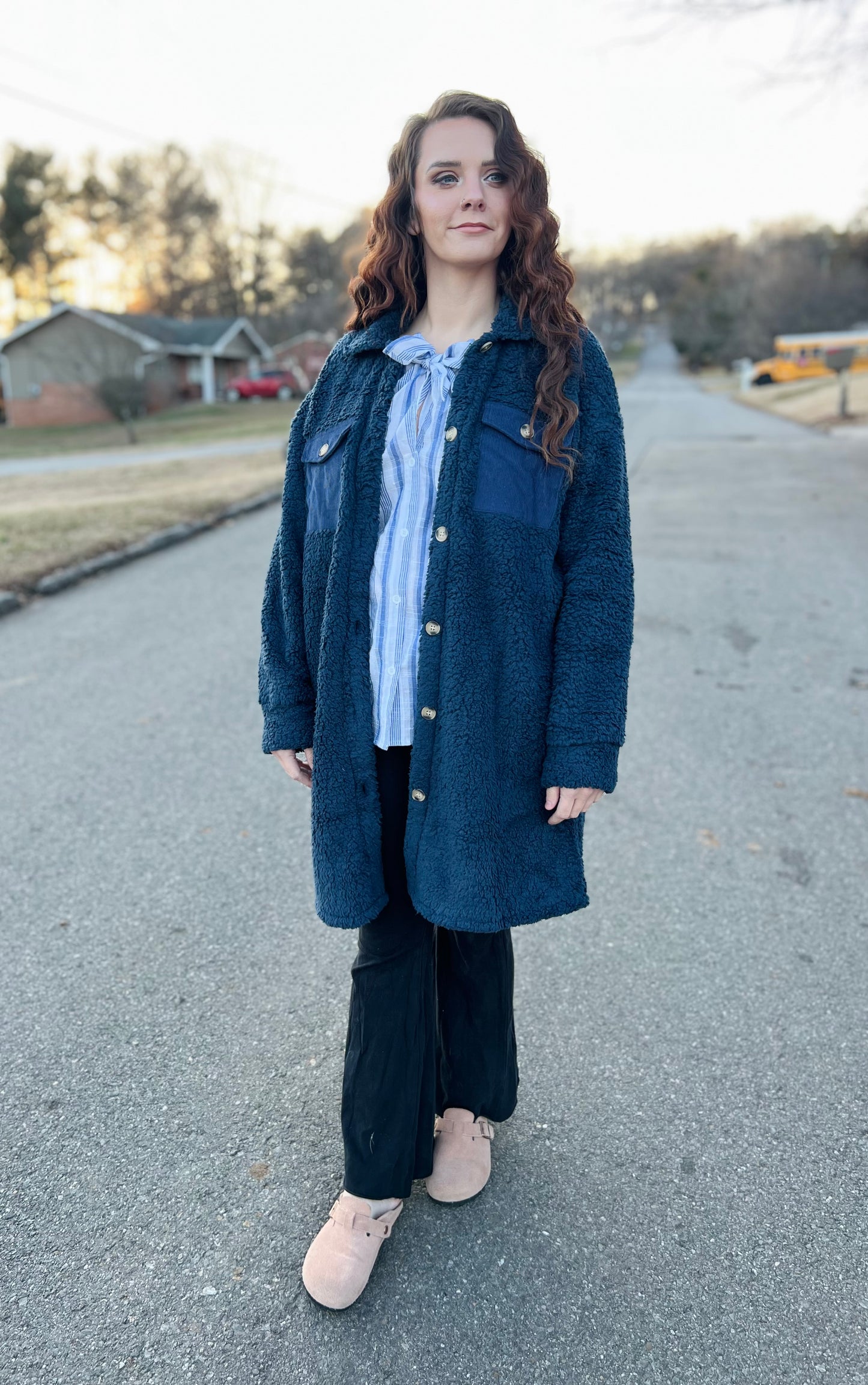 Blue Teddy Jacket