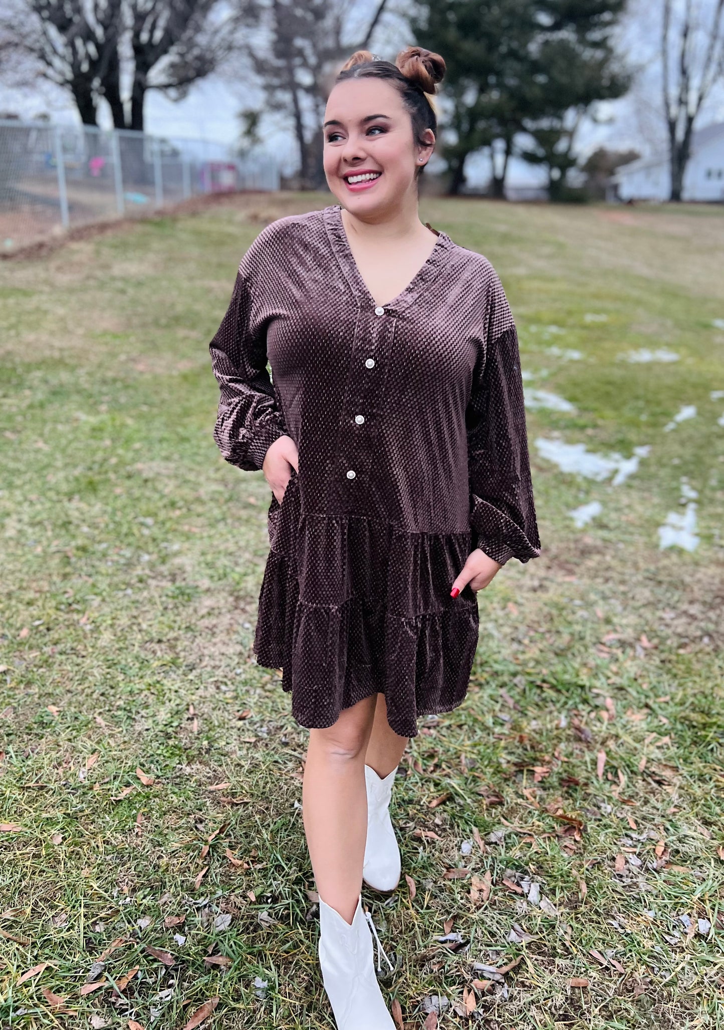 PLUS Mocha Frappé Dress