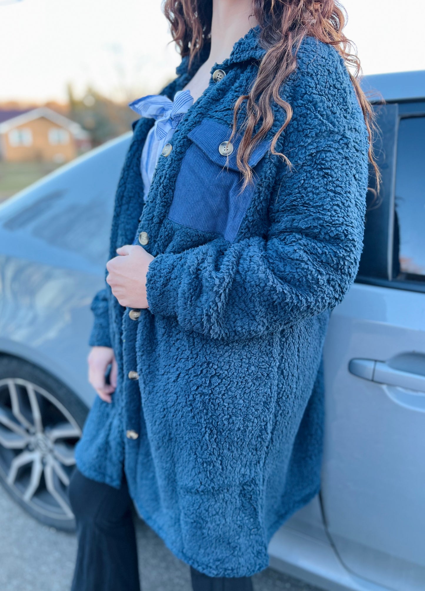 Blue Teddy Jacket