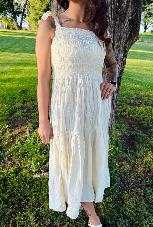 Perfect in Cream Maxi Dress