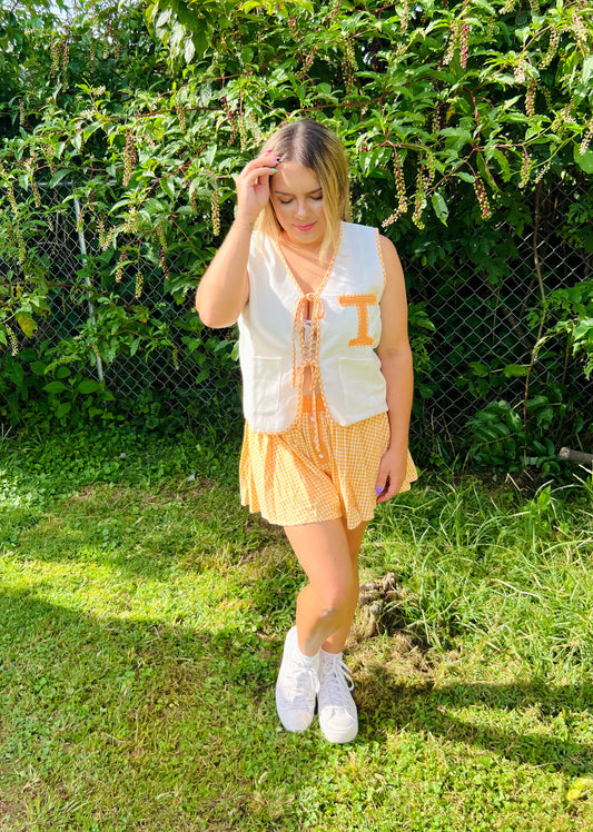 TN Checker Boxer Flare Shorts