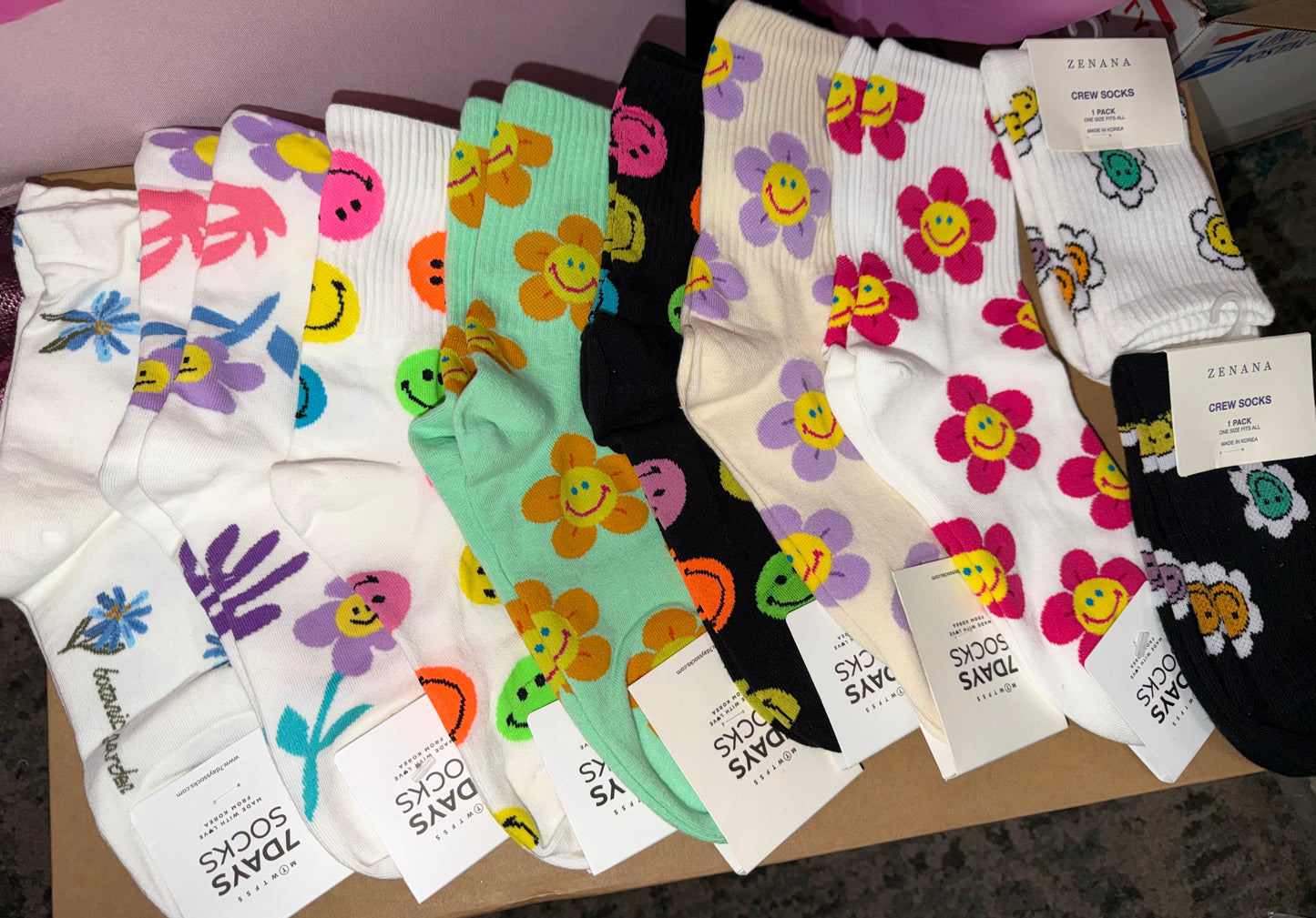 Flower Crew Socks