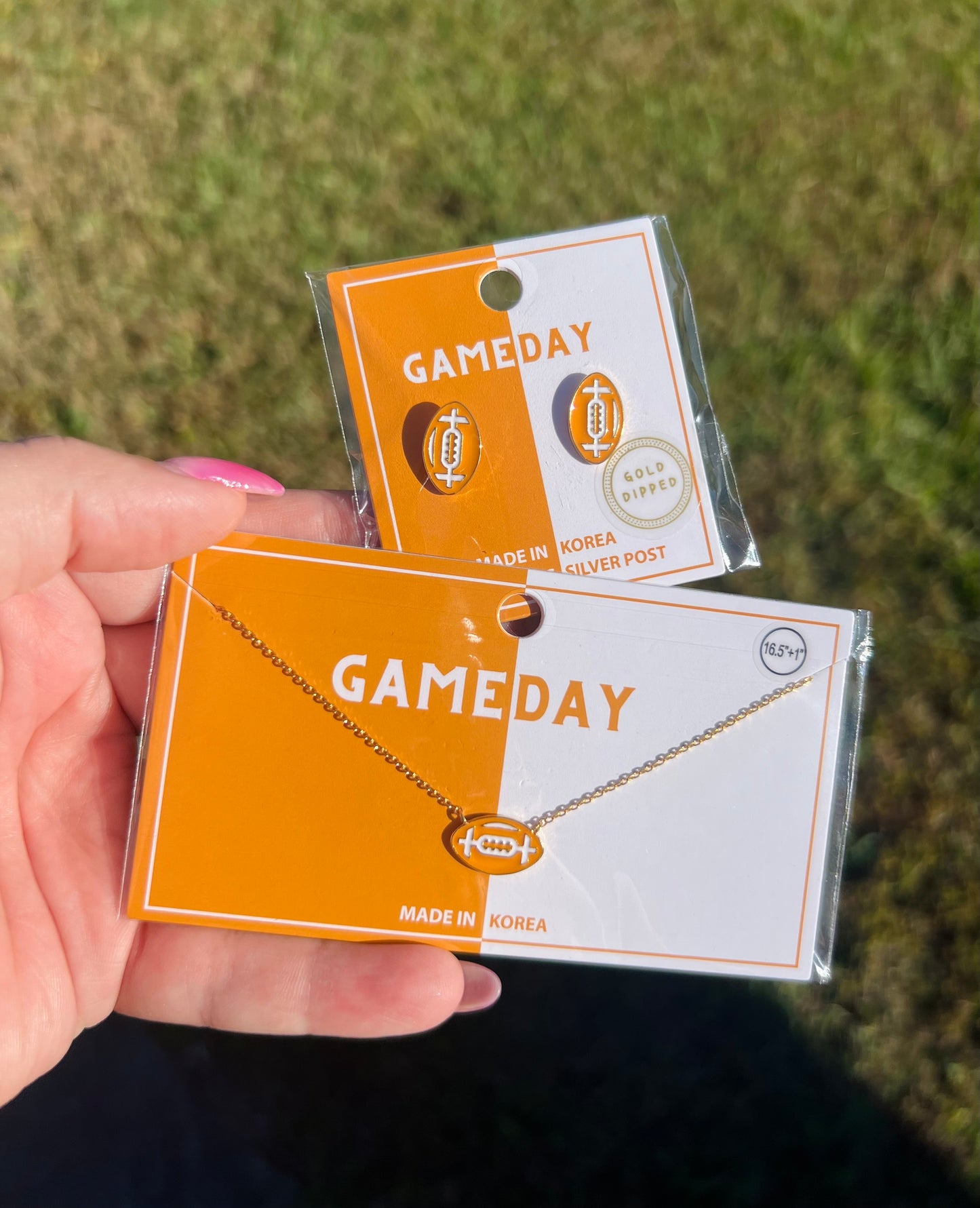 Orange & White Game Day Jewelry