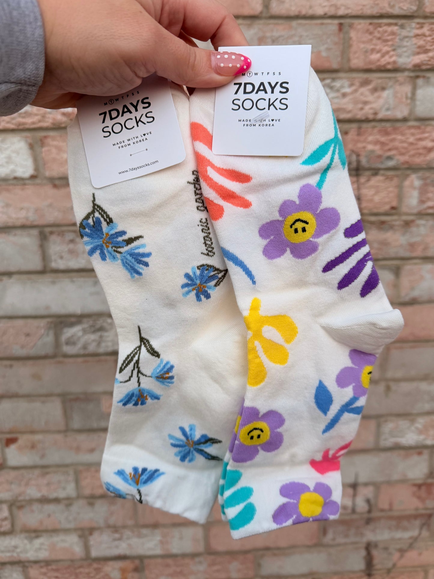 Flower Crew Socks