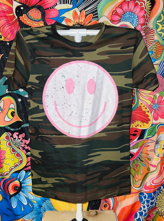 Camo Smiley T-shirt