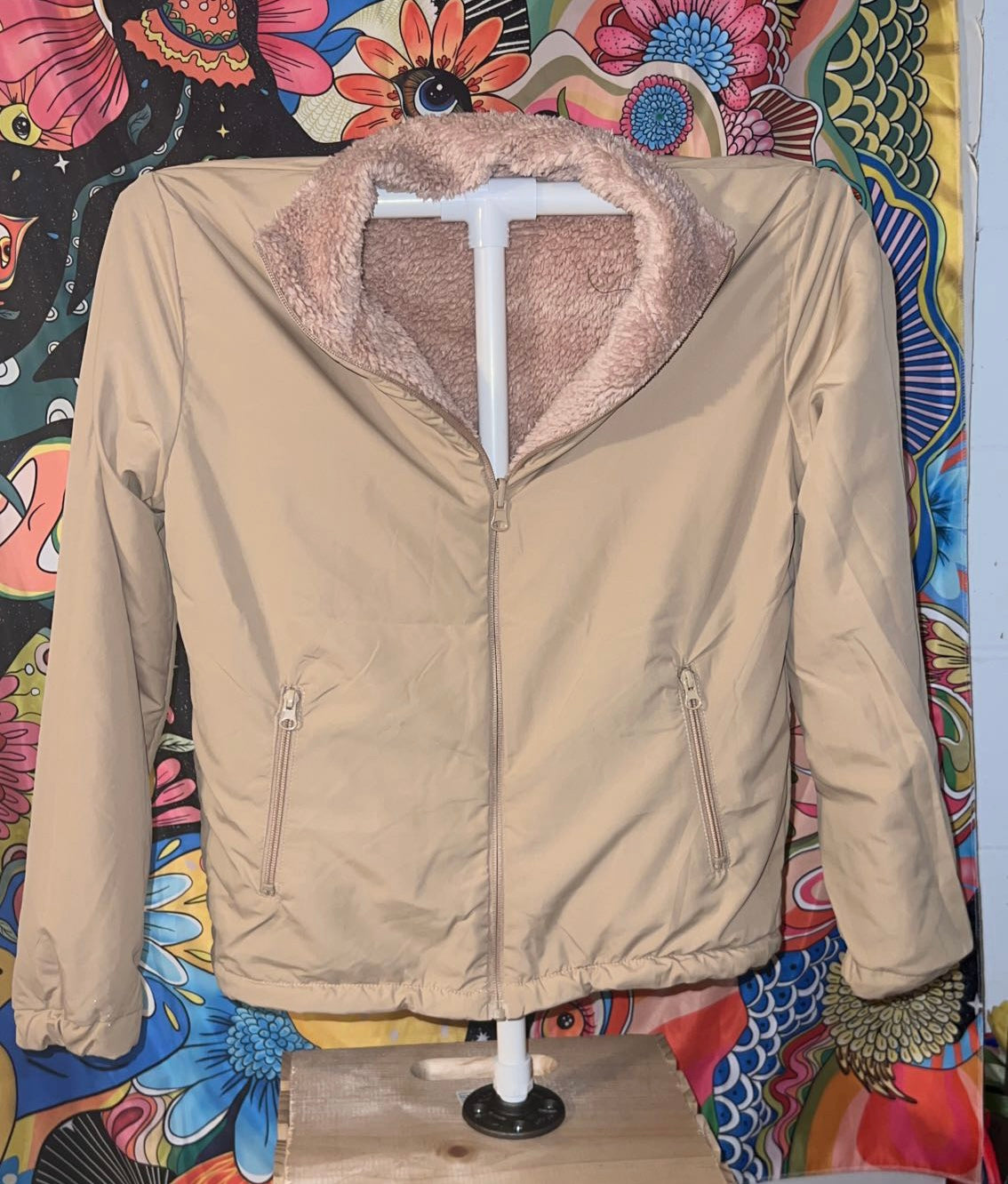 Reversible Pink/ Brown Jacket